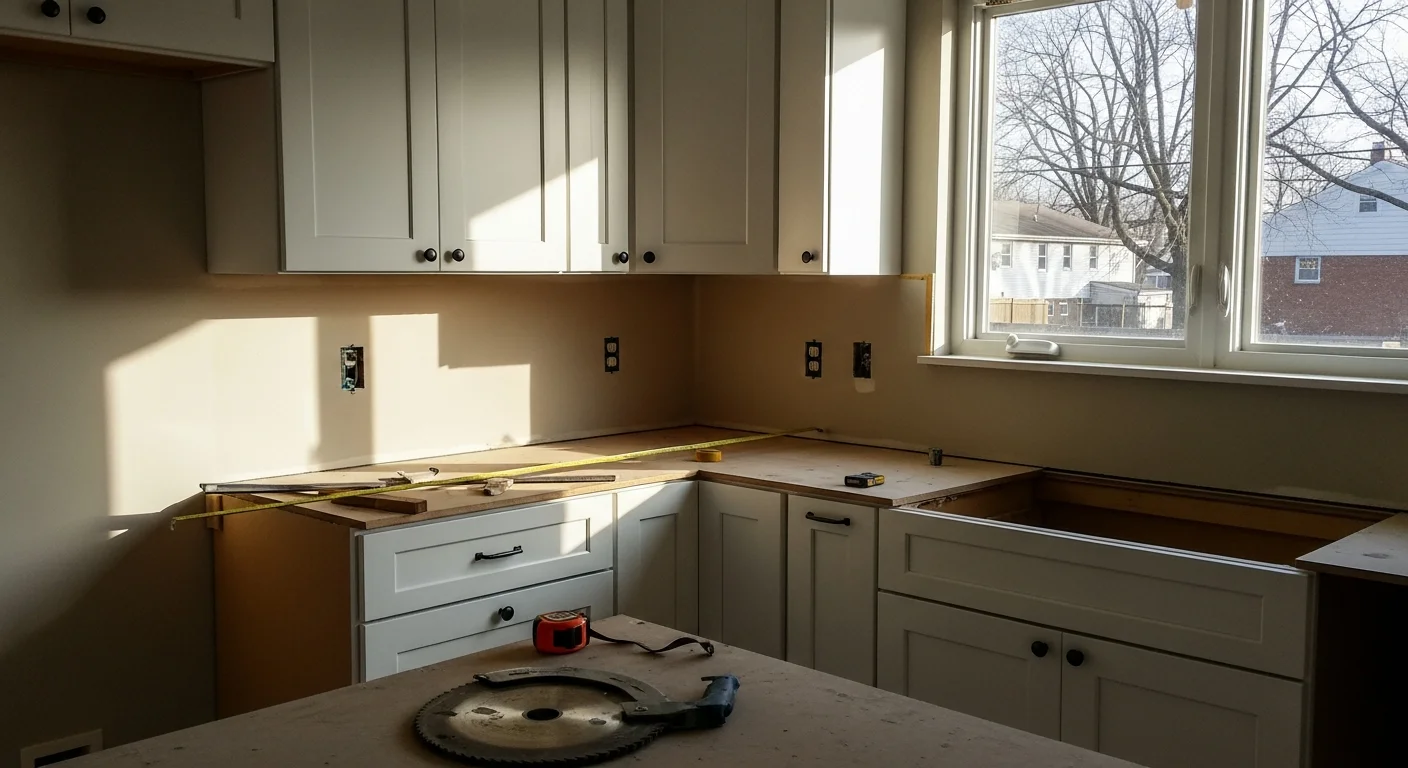 General contractor team working on residential construction project