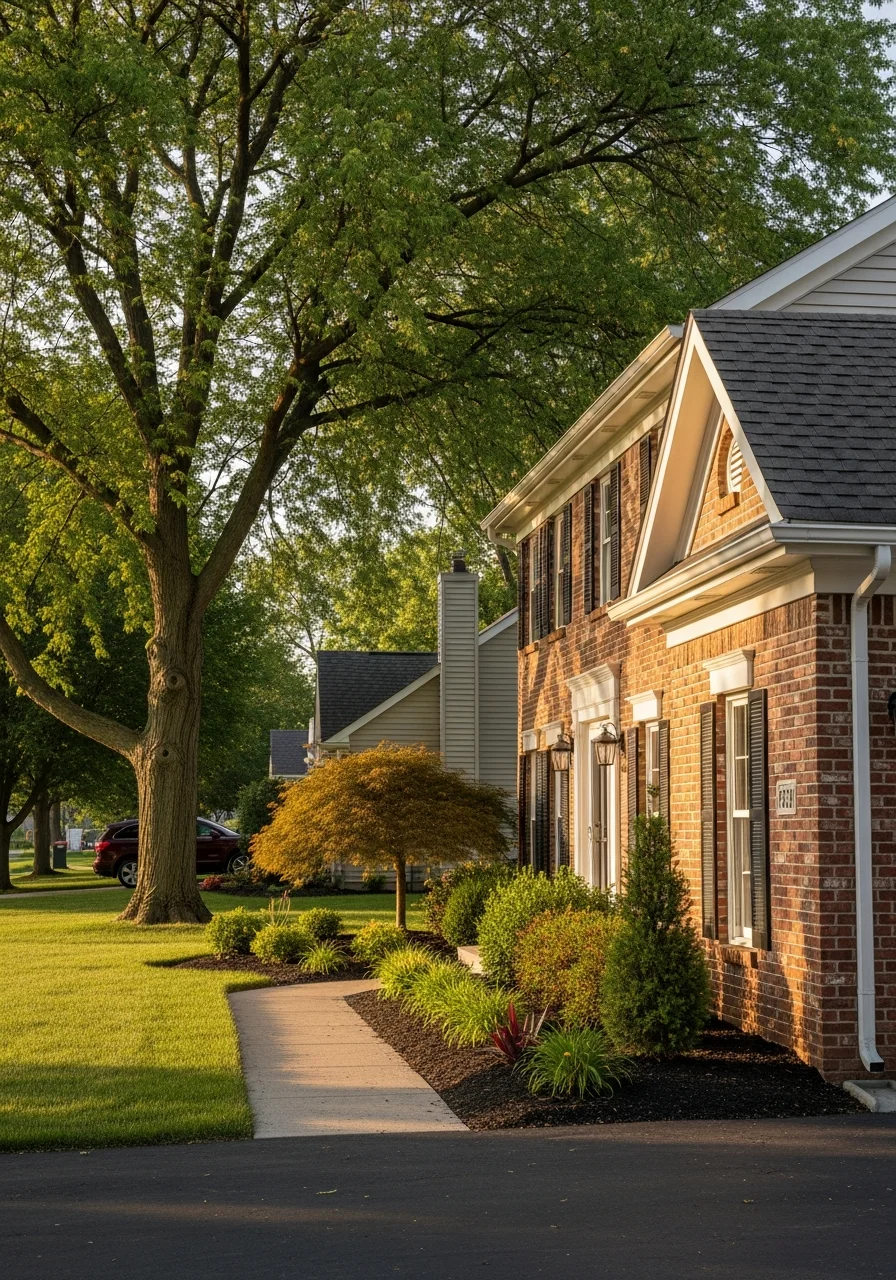 Close-up of a Lake County home exterior showing quality workmanship and local architectural style.